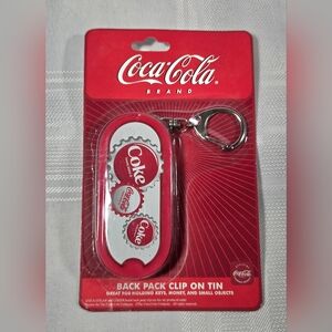 Coca Cola Red and Silver Backpack Clip